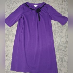 Purple Tie-Neck Maxi Dress